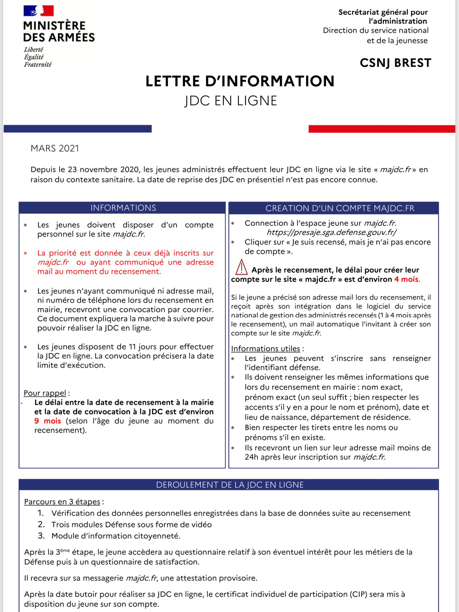 Jdc en ligne